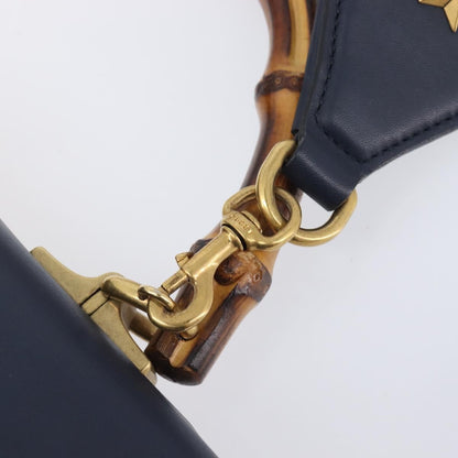 Gucci Dionysus Bamboo Top Handle Leather, Navy, Leather, Handbag