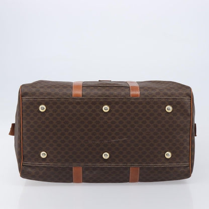 Celine Boston Triomphe Coated Canvas, Brown, Canvas, Handbag