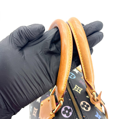 Louis Vuitton Speedy Monogram Multicolor, Black, Canvas, Handbag