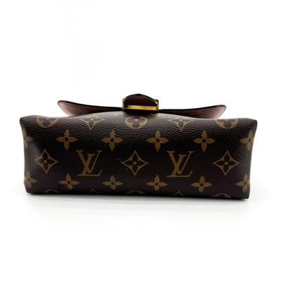 Louis Vuitton Braided Handle Locky Monogram Canvas with Leather, Brown, Canvas, Handbag