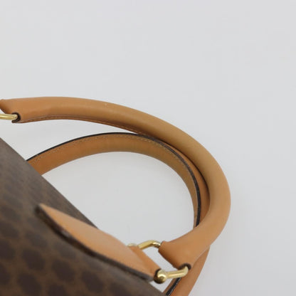 Celine Boston C Macadam Canvas, Brown, Canvas, Handbag
