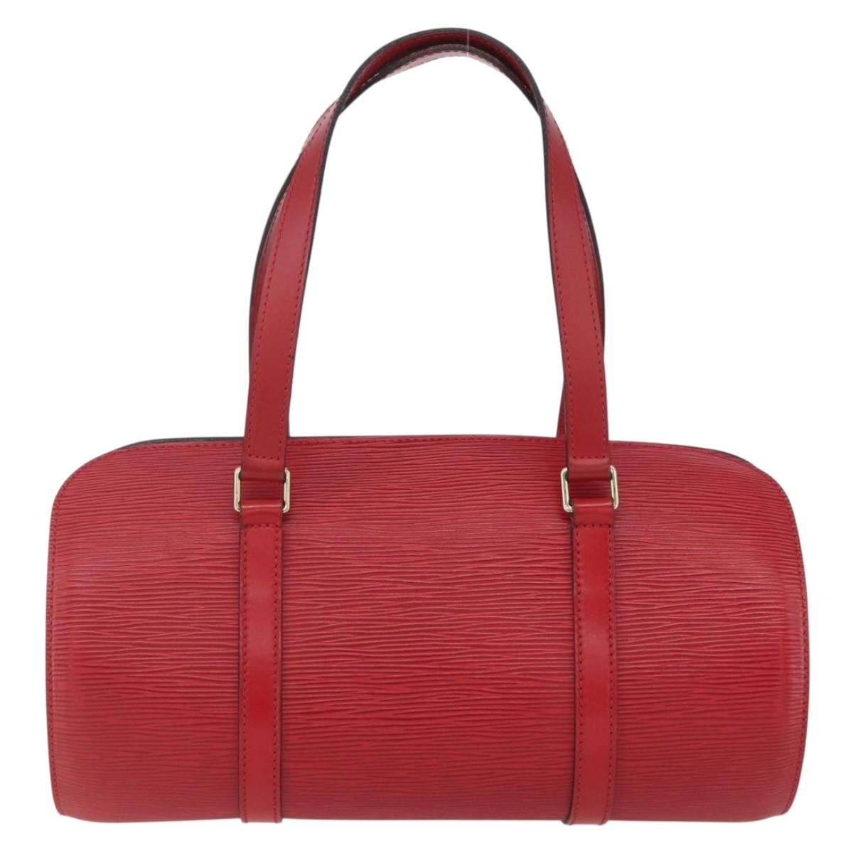 Louis Vuitton Soufflot Handbag Epi Leather, RED, LEATHER, Handbag
