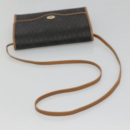 Christian Dior Vintage Honeycomb Flap Coated Canvas, Black, Canvas, Shoulder Bag