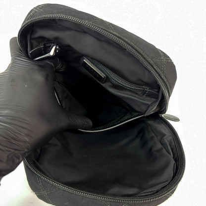 Prada Zip Sling Re-Nylon, Black, Nylon, Backpack