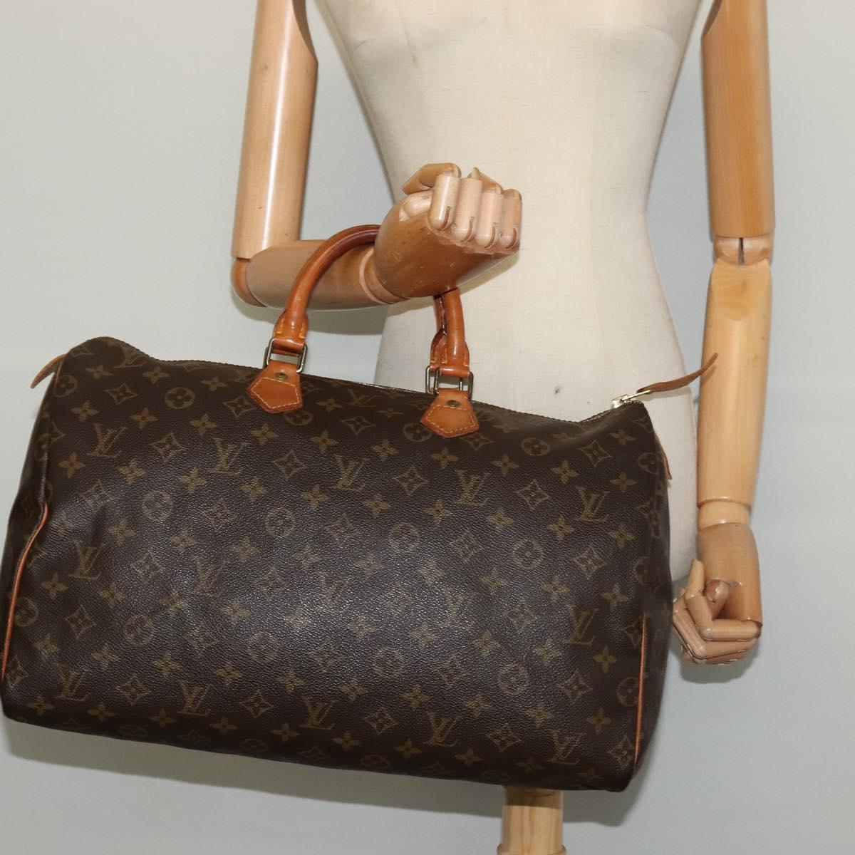 Louis Vuitton Speedy Handbag Monogram Canvas, BROWN, CANVAS, Handbag