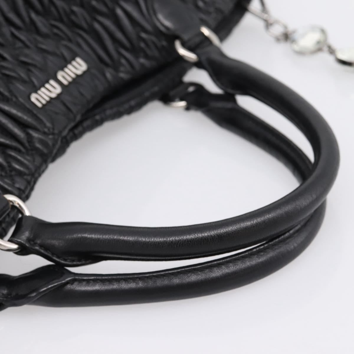 Miu Miu Shopper Tote Matelasse Leather, Black, Leather, Handbag