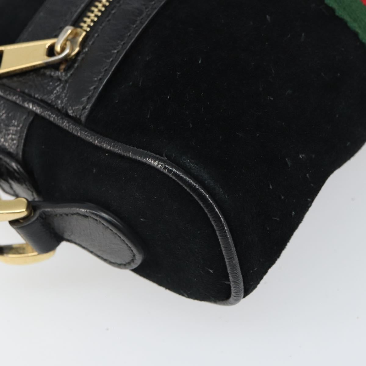 Gucci Ophidia Suede, Black, Suede, Shoulder Bag