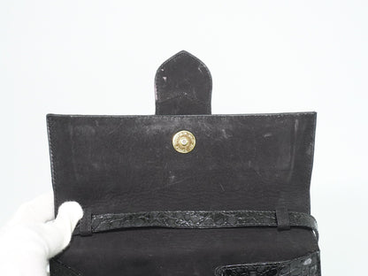 Salvatore Ferragamo Vintage Top handle Leather, Black, Patent Leather, Handbag