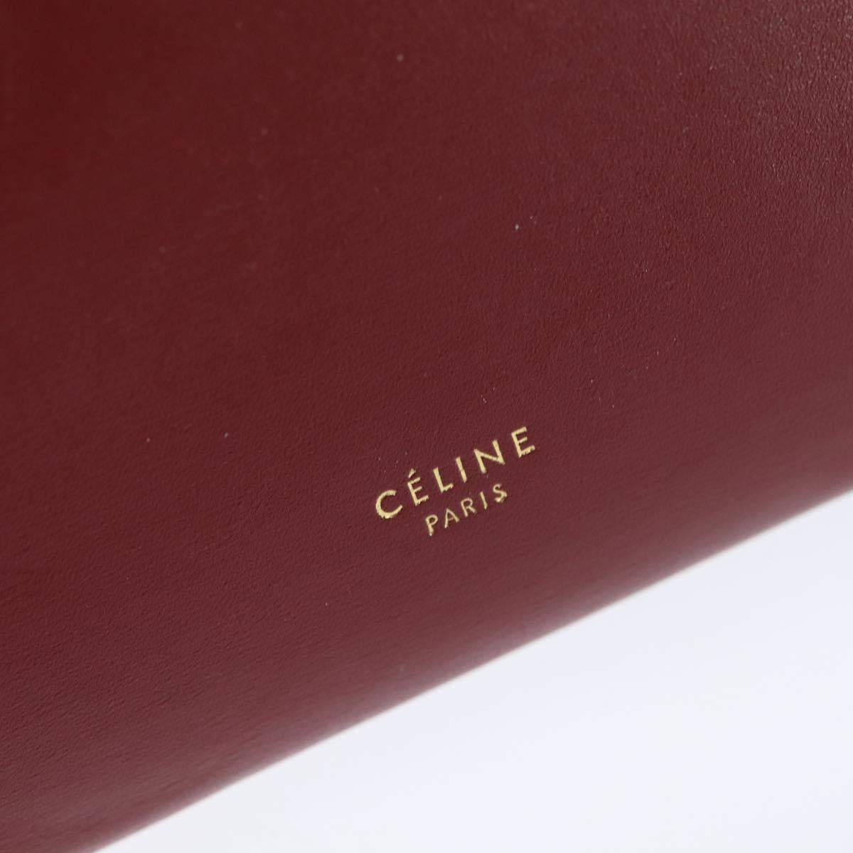 Celine Tie Tote leather, RED, LEATHER, Tote bag