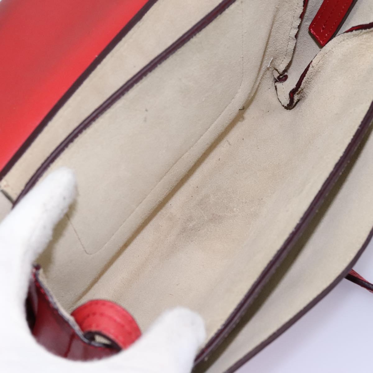 Chloe Faye Chain Leather and Suede, Red, Suede, Shoulder Bag