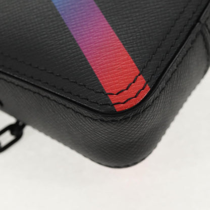Louis Vuitton Danube Messenger Rainbow Taiga Leather, Black, Leather, Handbag