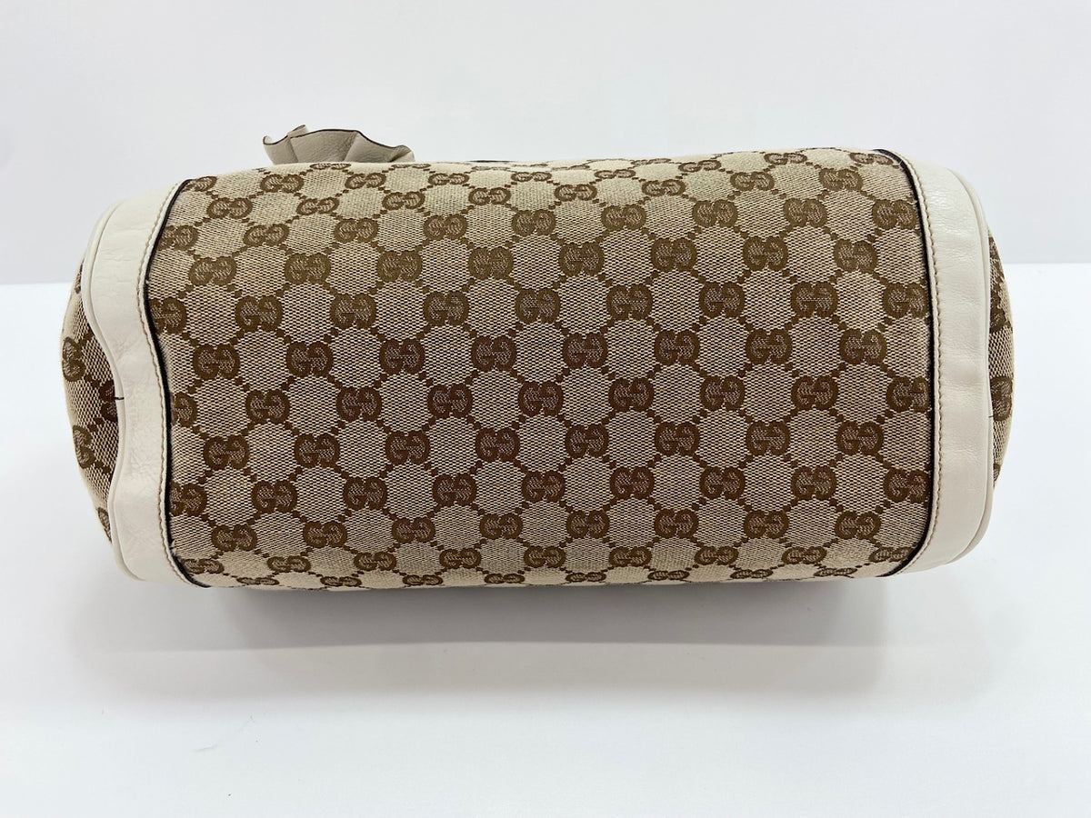 Gucci Trophy Boston GG Canvas, Beige, Canvas, Handbag