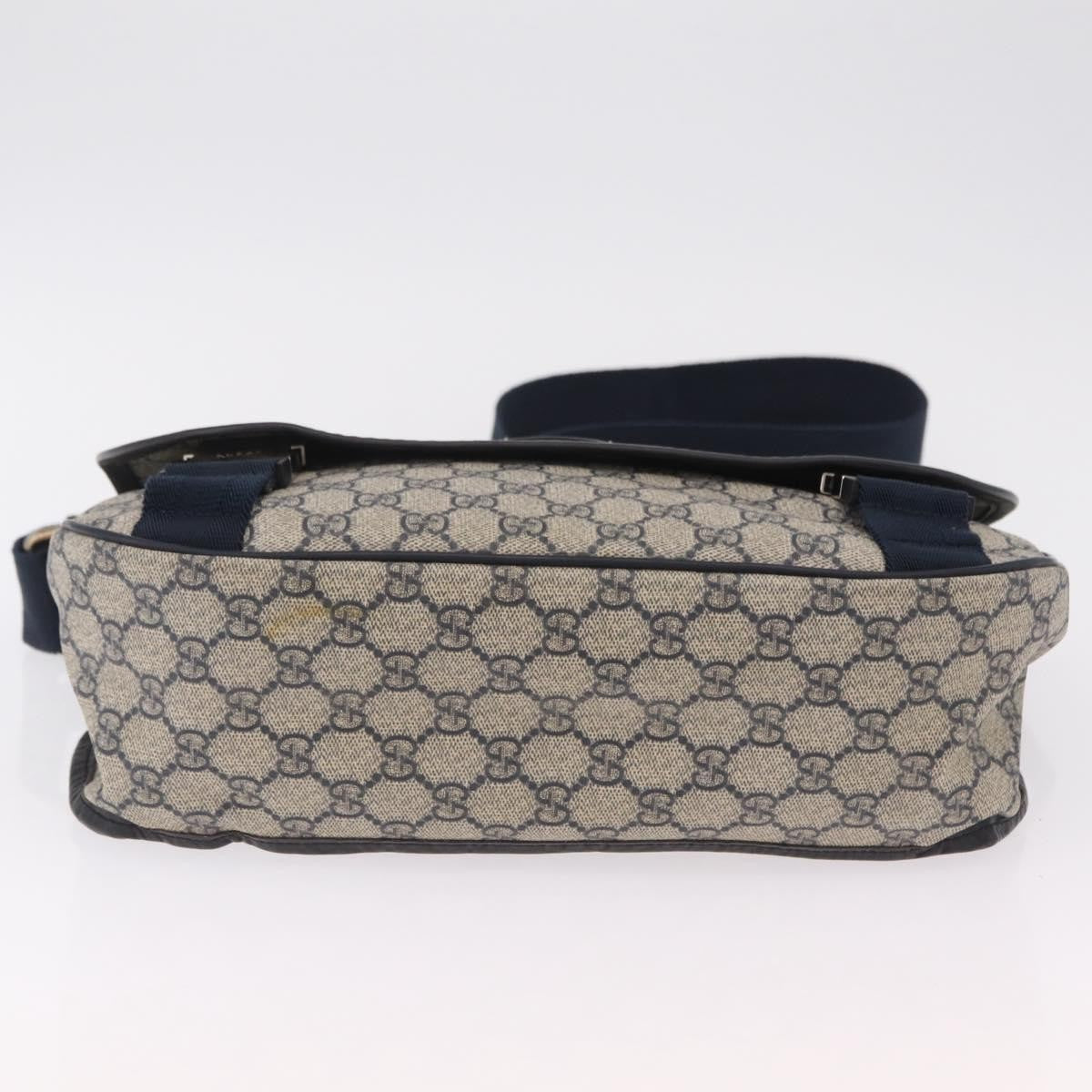 Gucci GG Messenger GG Coated Canvas, Navy, PVC, Shoulder Bag