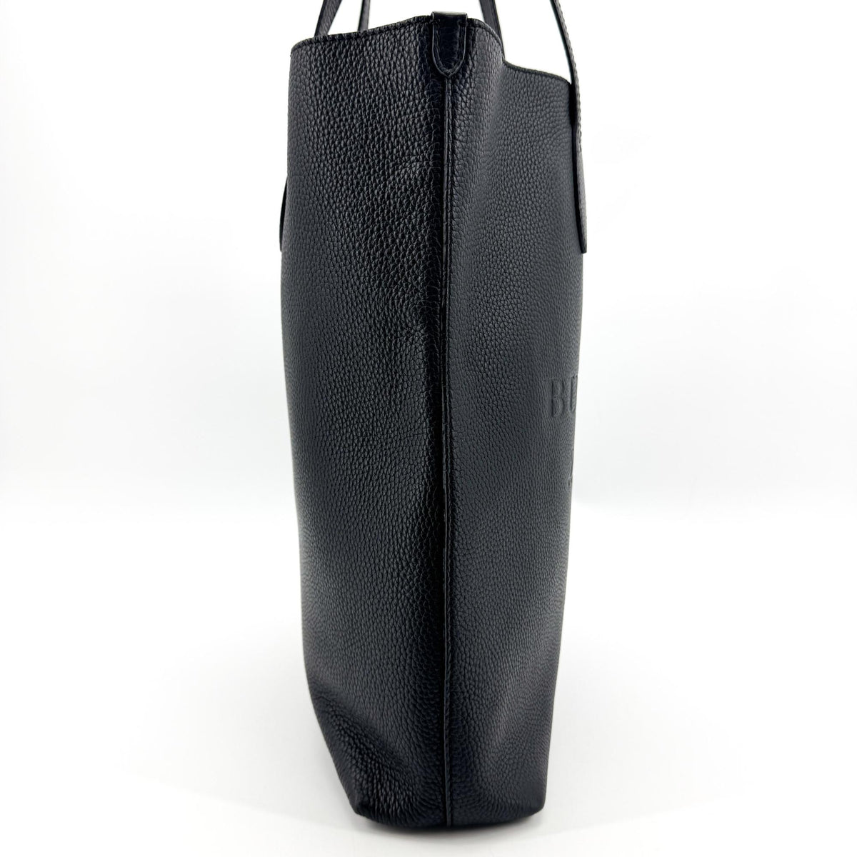 Burberry Remington Embossed Leather, Black, Leather, Tote Bag