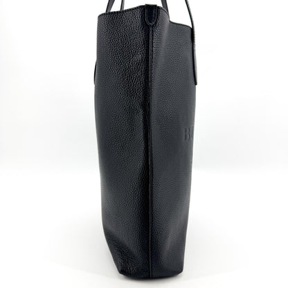 Burberry Remington Embossed Leather, Black, Leather, Tote Bag