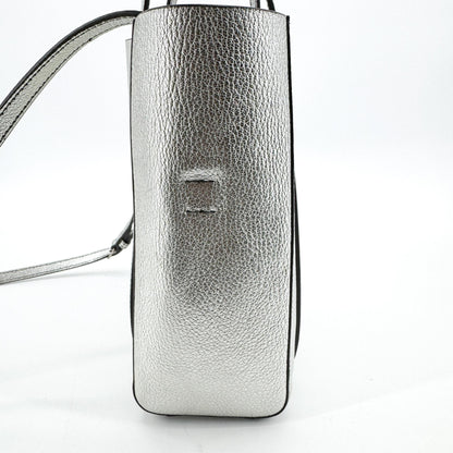 Balenciaga Everyday Patent, Silver, Leather, Tote Bag