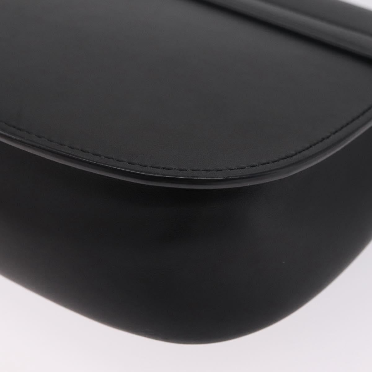Saint Laurent Kaia Leather with Brogue Detail, Black, Leather, Shoulder Bag