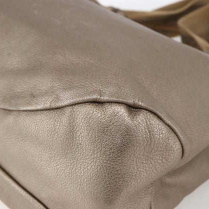 Salvatore Ferragamo Vala Leather, Gold, Leather, Handbag