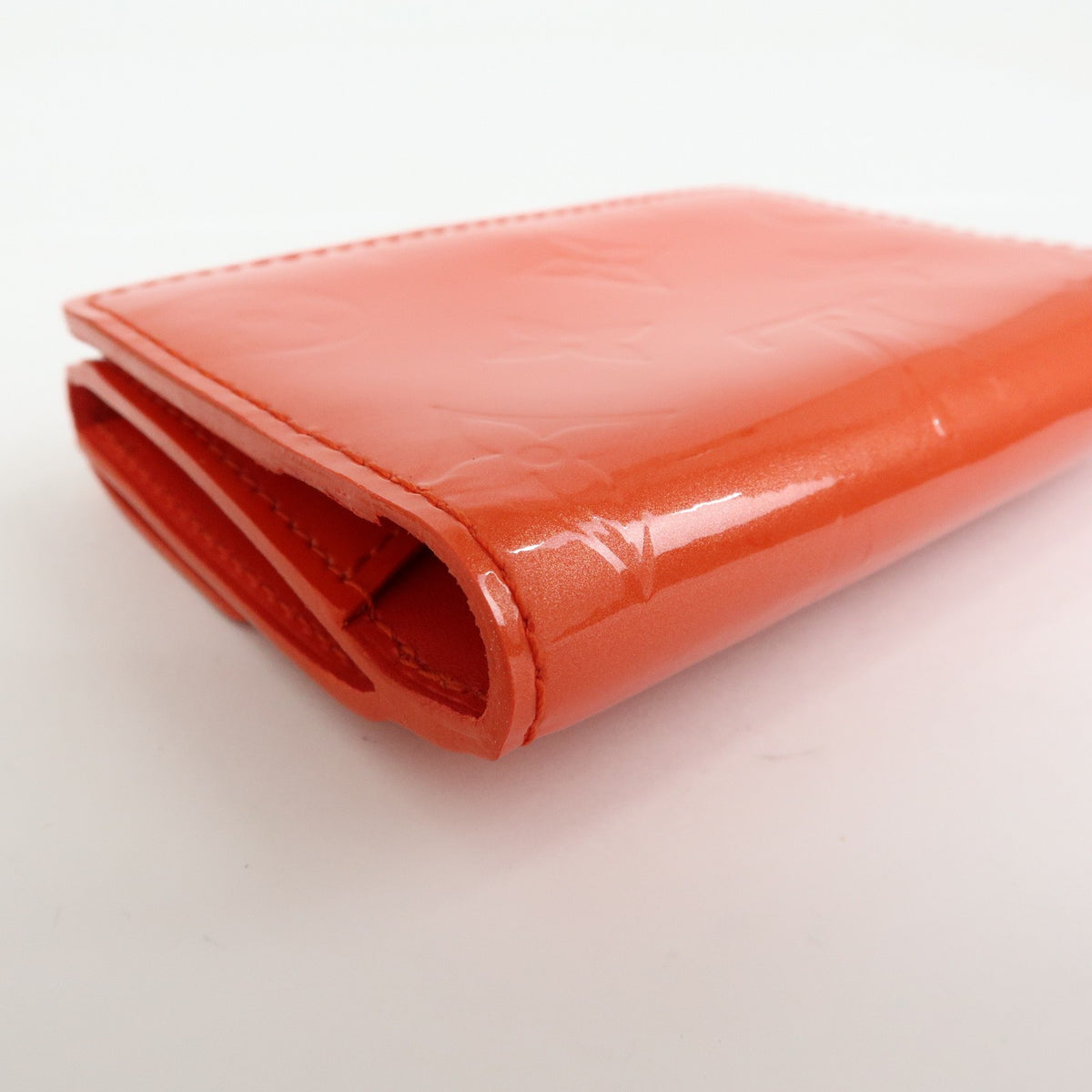Louis Vuitton Ludlow Vernis, Orange, Leather, Wallet