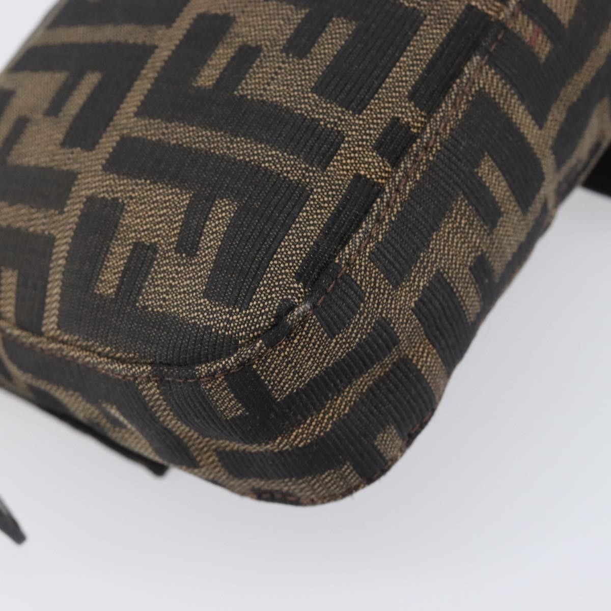 Fendi Mamma Baguette Zucca Jacquard Velvet, Brown, Canvas, Shoulder Bag