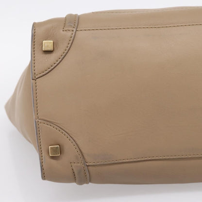 Celine Shopper Luggage Leather, Beige, Leather, Handbag