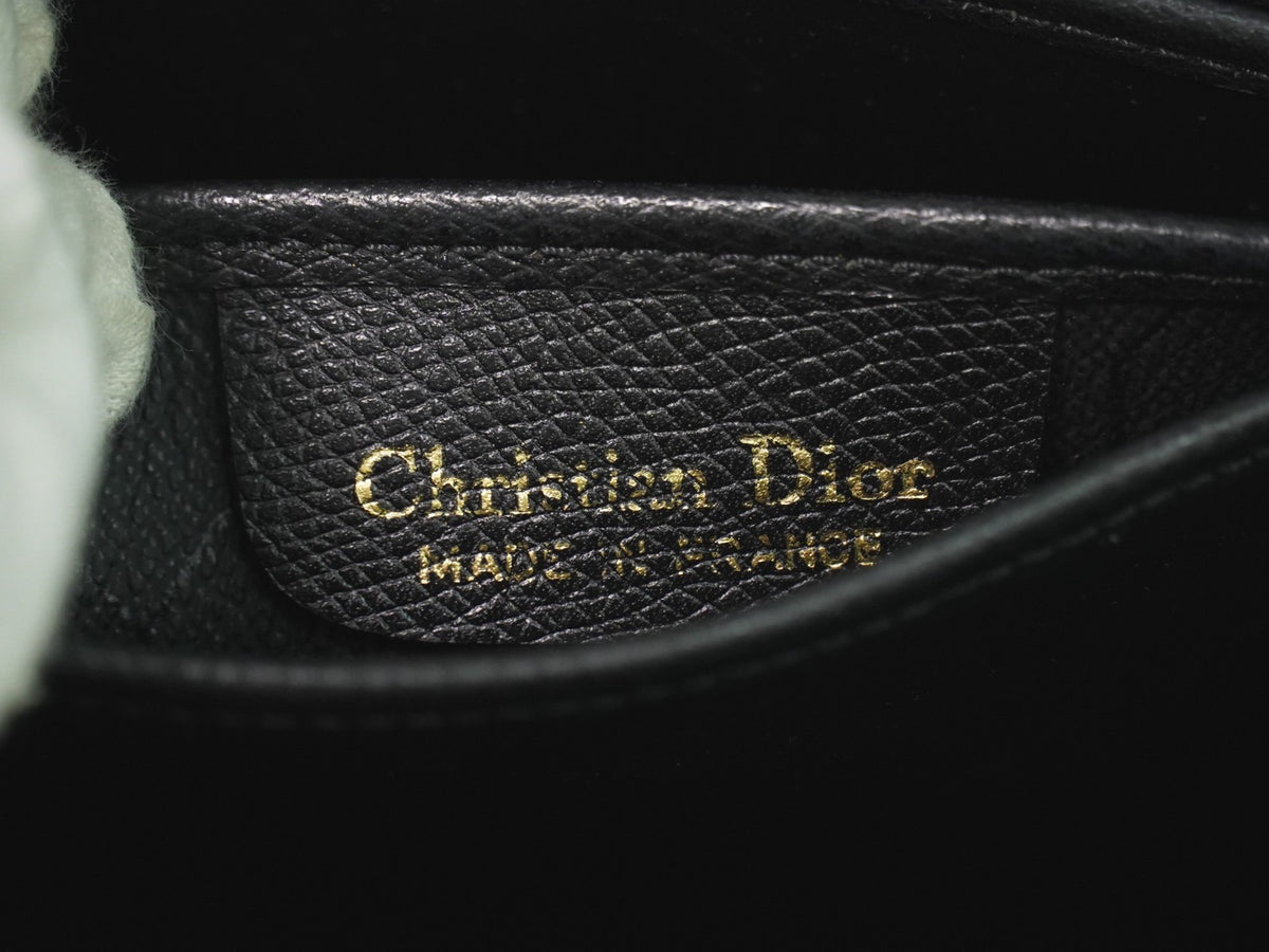 Christian Dior Shoulder Leather, Black, Leather, Shoulder Bag
