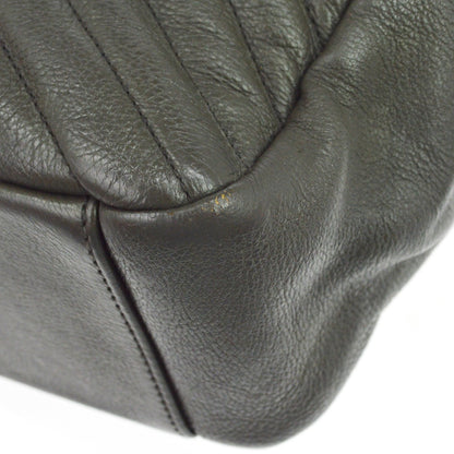 Saint Laurent Classic Monogram College Matelasse Chevron Leather, Gray, Leather, Handbag