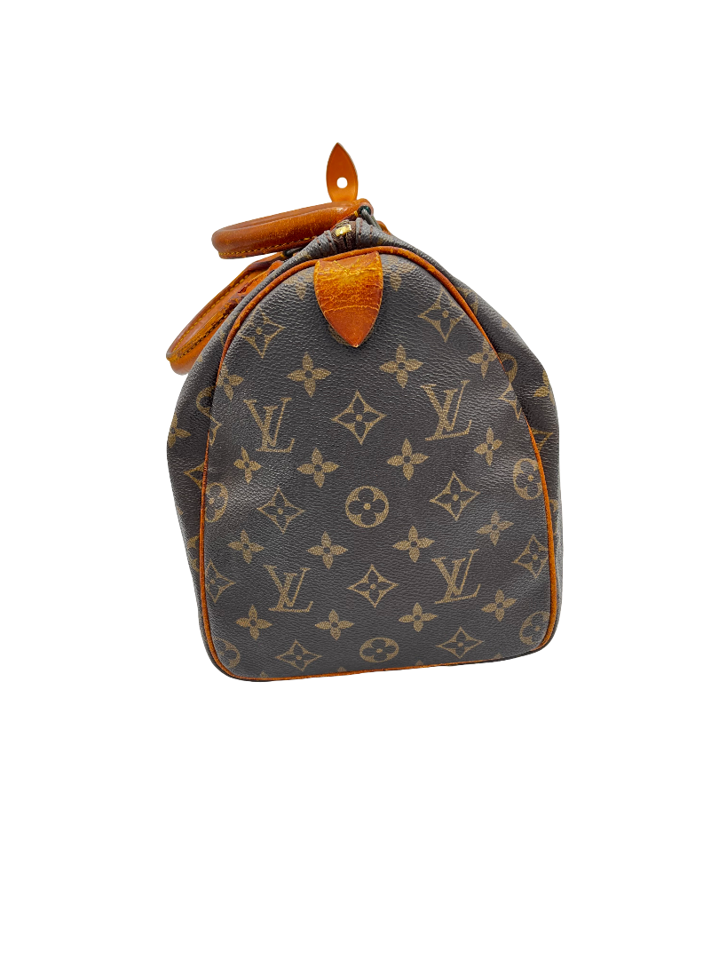 Louis Vuitton Speedy Handbag Monogram Canvas, Brown, Canvas, Handbag