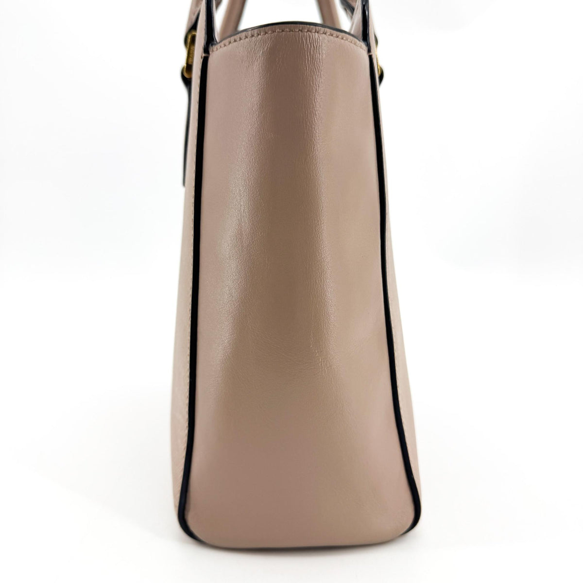 Prada Vintage Tote Leather, Beige, Leather, Tote Bag