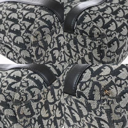 Christian Dior Vintage Open Diorissimo Canvas, Black, Canvas, Tote Bag