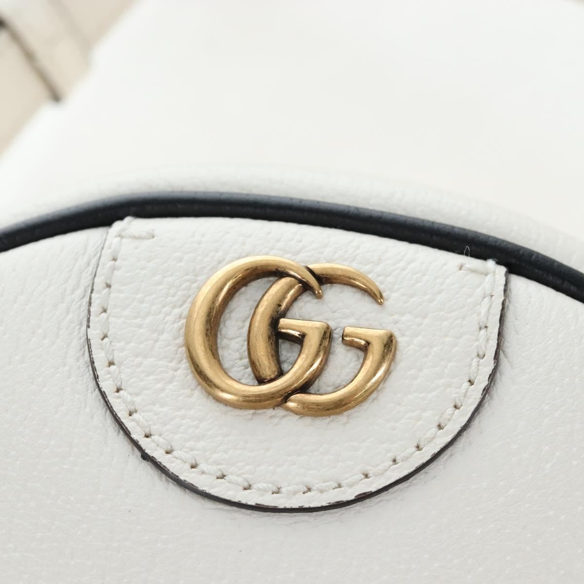 Gucci x adidas Ophidia Round Leather, White, Leather, Crossbody Bag
