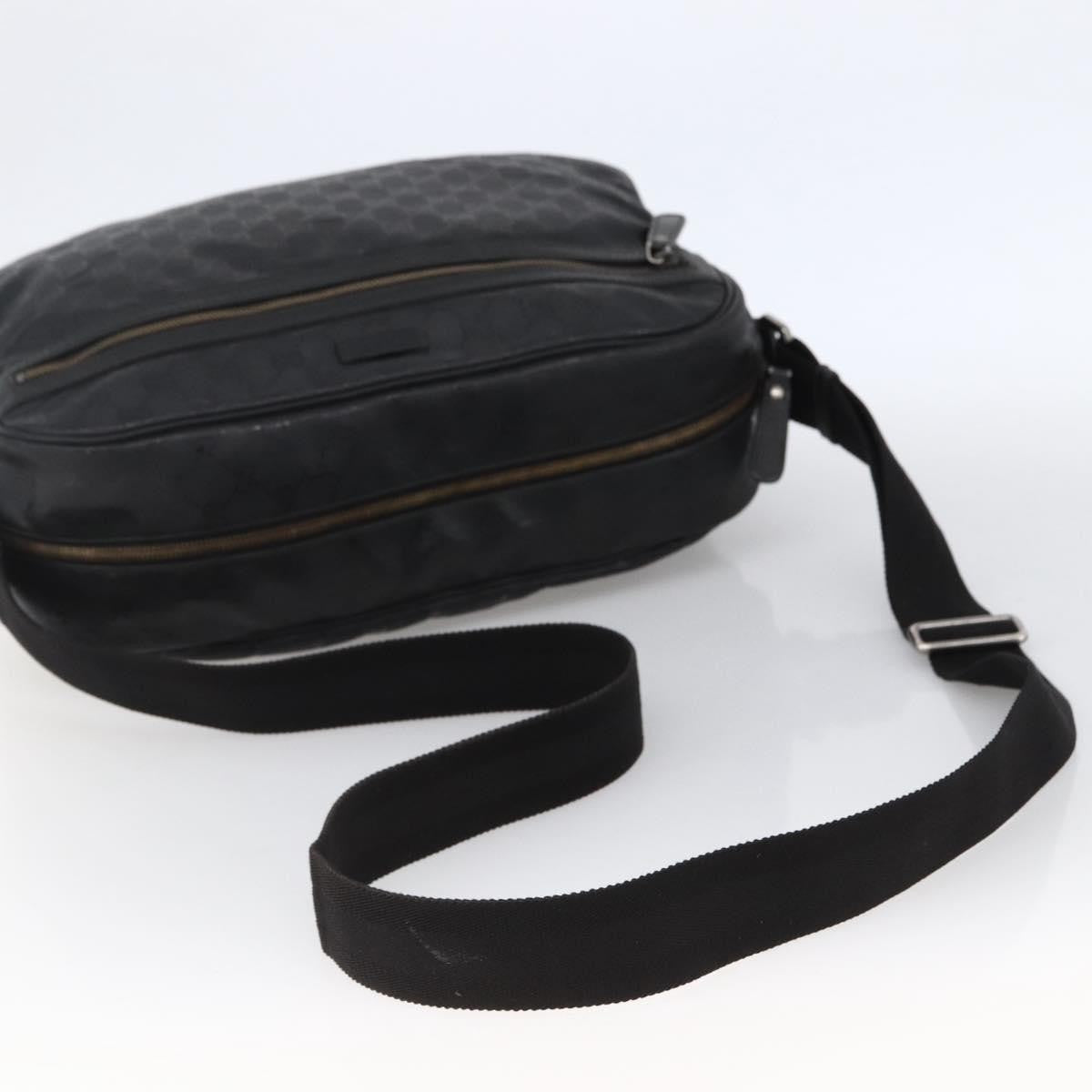 Gucci Zip Messenger GG Imprime, Black, Canvas, Shoulder Bag