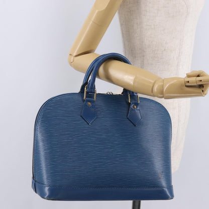 Louis Vuitton Alma Epi Leather, Blue, Leather, Handbag