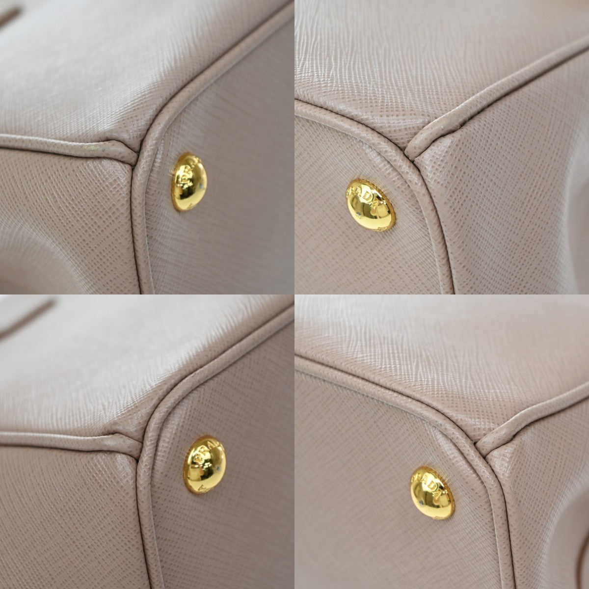 Prada Double Zip Lux Saffiano Leather, Pink, Leather, Tote Bag