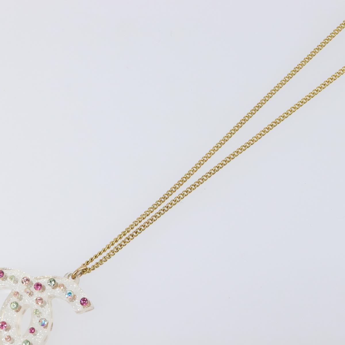 Chanel CC Pendant Multicolor Crystal Embellished Metal, Multicolour, Metal, Necklace