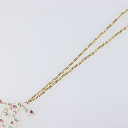 Chanel CC Pendant Multicolor Crystal Embellished Metal, Multicolour, Metal, Necklace