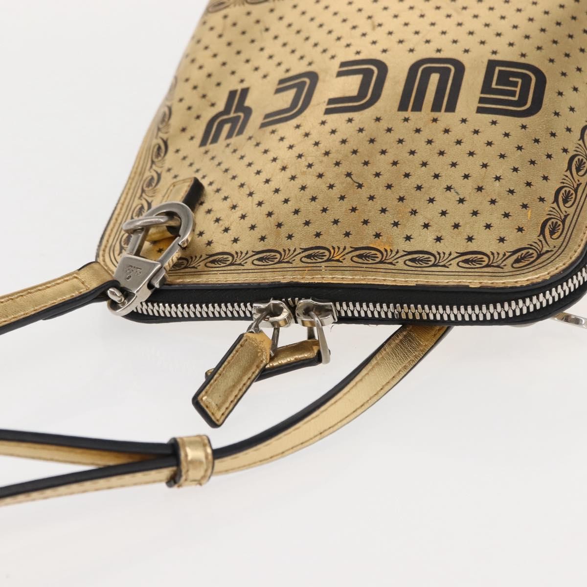 Gucci Dome Limited Edition Printed Leather, Gold, Leather, Crossbody Bag