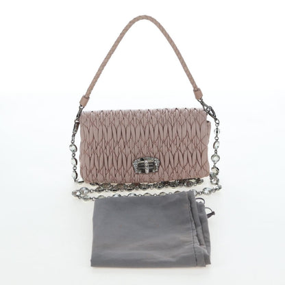 Miu Miu Crystal Clutch Matelasse Leather, Pink, Leather, Clutch