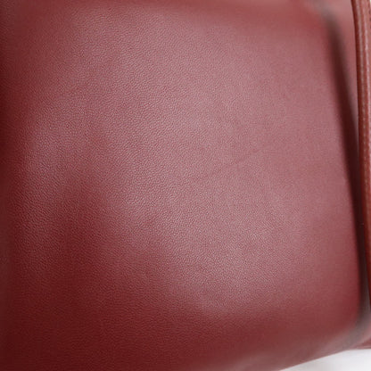 Hermes Aline Milo Lambskin and Swift, Burgundy, Leather, Handbag