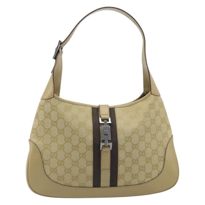 Gucci Jackie GG Canvas and Leather, Beige, Canvas, Tote Bag