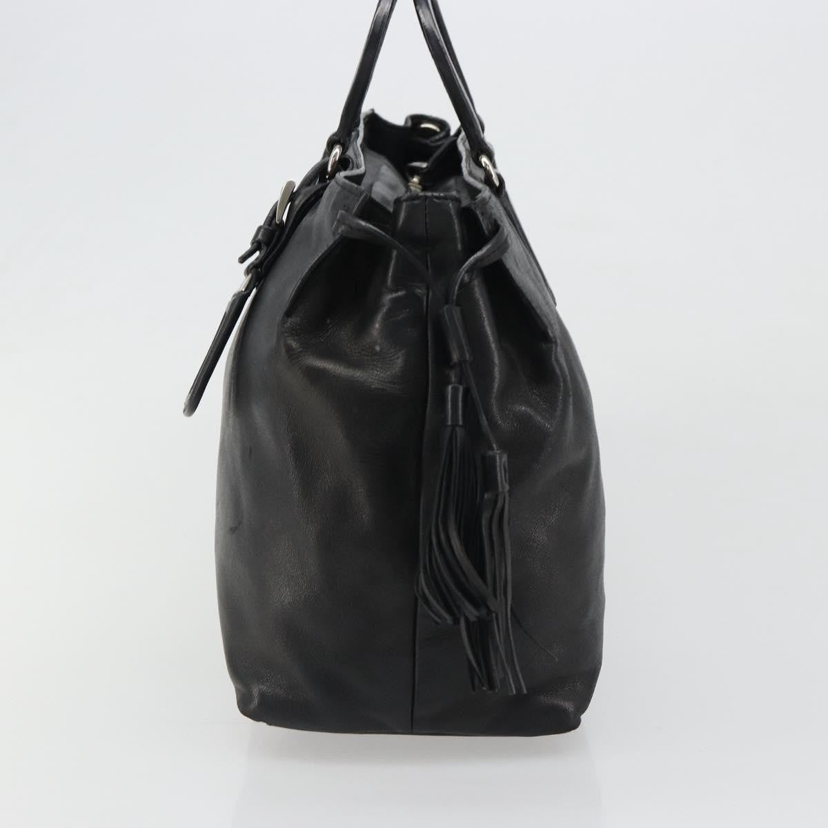 Prada Vitello Daino Convertible Tote Vitello Daino, Black, Leather, Handbag