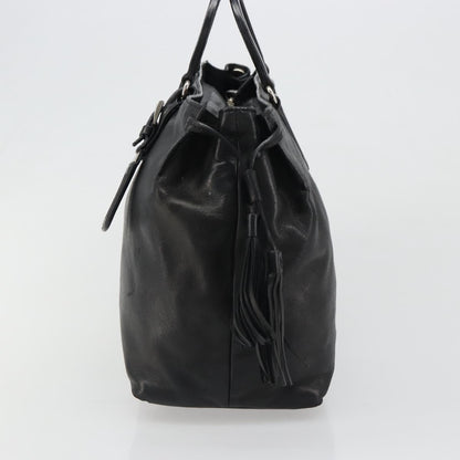 Prada Vitello Daino Convertible Tote Vitello Daino, Black, Leather, Handbag
