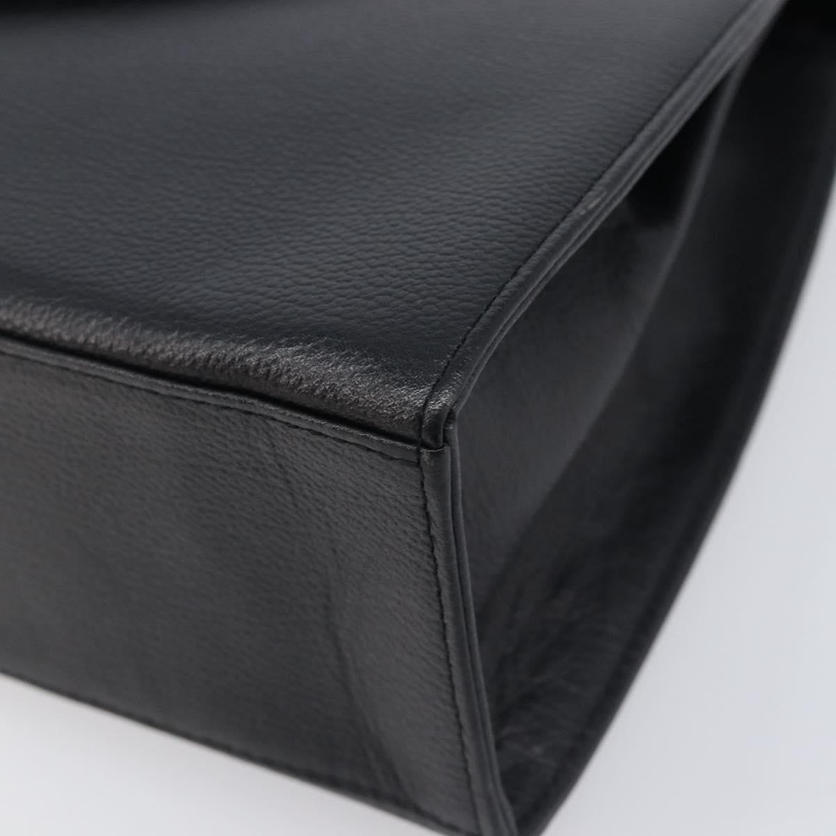 Saint Laurent Vintage Flap Top Handle Bag Caviar Leather, Black, Leather, Handbag