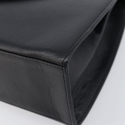 Saint Laurent Vintage Flap Top Handle Bag Caviar Leather, Black, Leather, Handbag