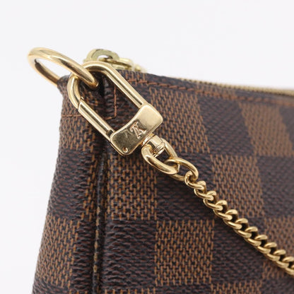 Louis Vuitton Pochette Accessoires Damier, Brown, Canvas, Clutch