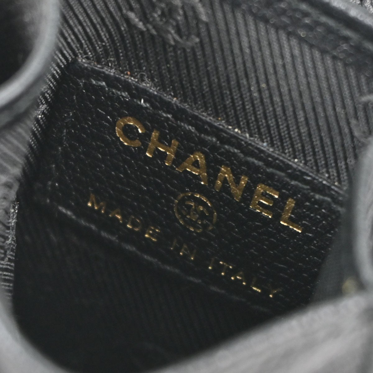 Chanel Cigarette Case Caviar, Black, Leather, Clutch