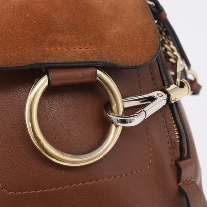 Chloe Faye Quilted Leather, Brown, Leather, Shoulder Bag