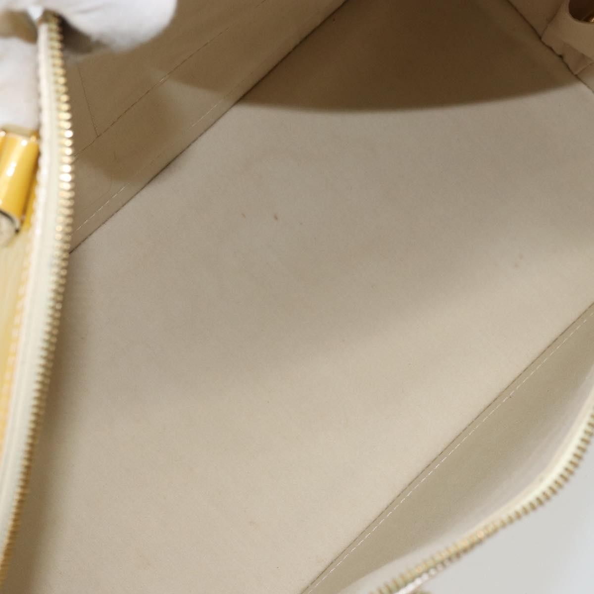 Louis Vuitton Alma Monogram Vernis, Yellow, Patent Leather, Handbag