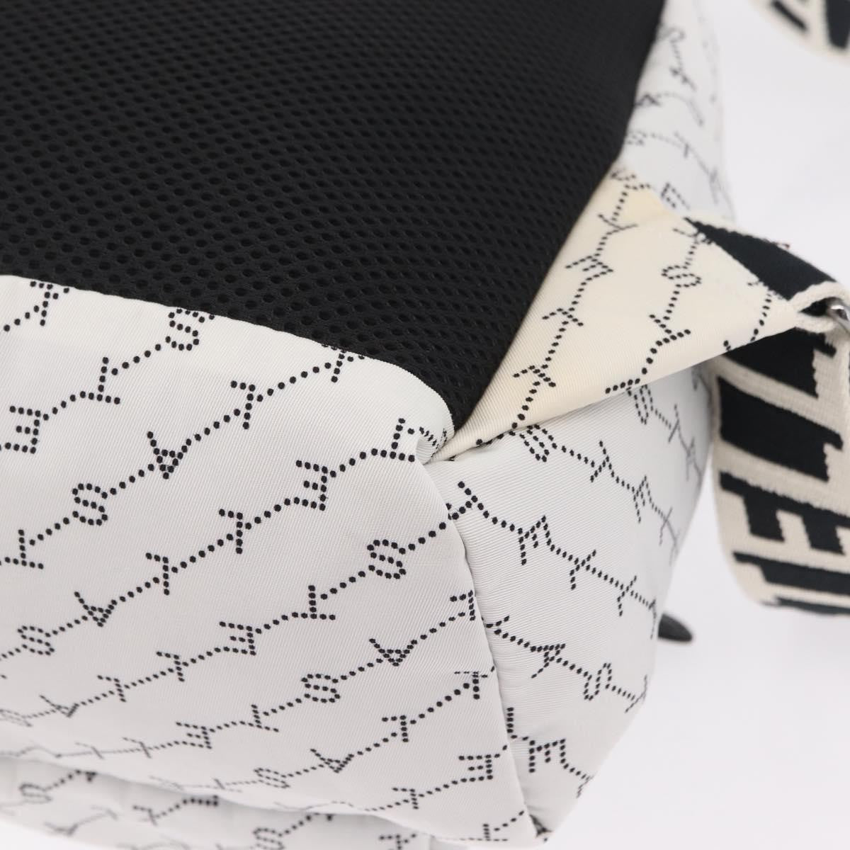 Stella McCartney Falabella Go Monogram Monogram Canvas, White, Nylon, Backpack