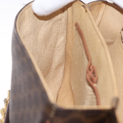 Celine Macadam Shoulder Canvas, Brown, Canvas, Crossbody Bag